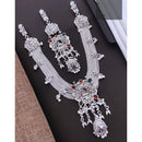 Akruti Collection Pota Stone Royal Oxidised Plated Kamarbandh