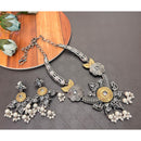 Akruti Collection Antique Style 2-Tone Pota Stone And Pearl Necklace Set