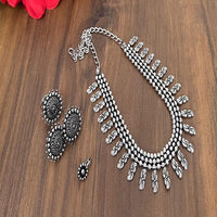 Akruti Collection Royal Oxidised Plated Ethnic Combo Set