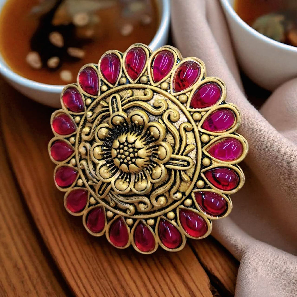 Akruti Collection Designer Pota Stone Statement Ring