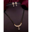 Akruti Collection Elegant Austrian Stone Black Beads Mangalsutra