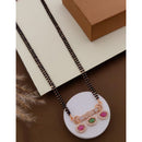 Akruti Collection Elegant Crystal Stone Black Beads Mangalsutra