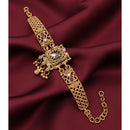 Akruti Collection Royal Pota Stone And Pearl Adjustable Hand Bracelet