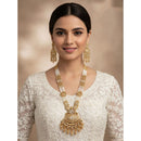 Akruti Collection Royal Pota Stone And Pearl Long Necklace Set