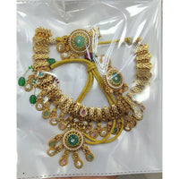 Akruti Collection Royal Pota Stone And Pearl Necklace Set