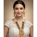 Akruti Collection Royal Pota Stone And Pearl Long Necklace Set 
