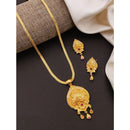 Akruti Collection Elegant Pota Stone Chain Pendant Set