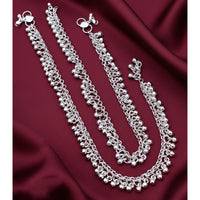 Akruti Collection Boho Style Oxidised Ghungroo Payal \ Anklet 