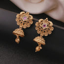 Akruti Collection Traditional Pota And Austrian Stone Beaded Jhumki Earrings