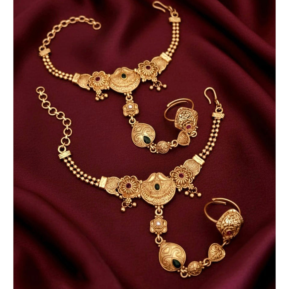 Akruti Collection Royal Pota Stone Designer Hand Harness