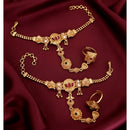 Akruti Collection Royal Pota Stone Designer Hand Harness