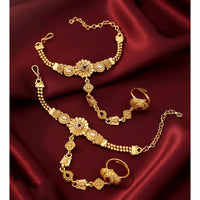 Akruti Collection Royal Pota Stone Designer Hand Harness