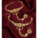 Akruti Collection Royal Pota Stone With Meenakari Designer Hand Harness