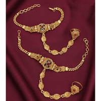 Akruti Collection Royal Pota Stone Designer Hand Harness