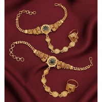 Akruti Collection Royal Pota Stone Designer Hand Harness