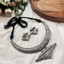 Akruti Collection Royal Oxidised Plated Necklace Set 