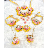 Akruti Collection Elegant Floral Jewellery Combo Set