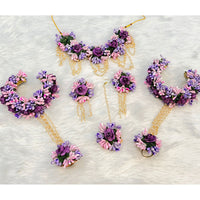 Akruti Collection Elegant Floral Jewellery Combo Set