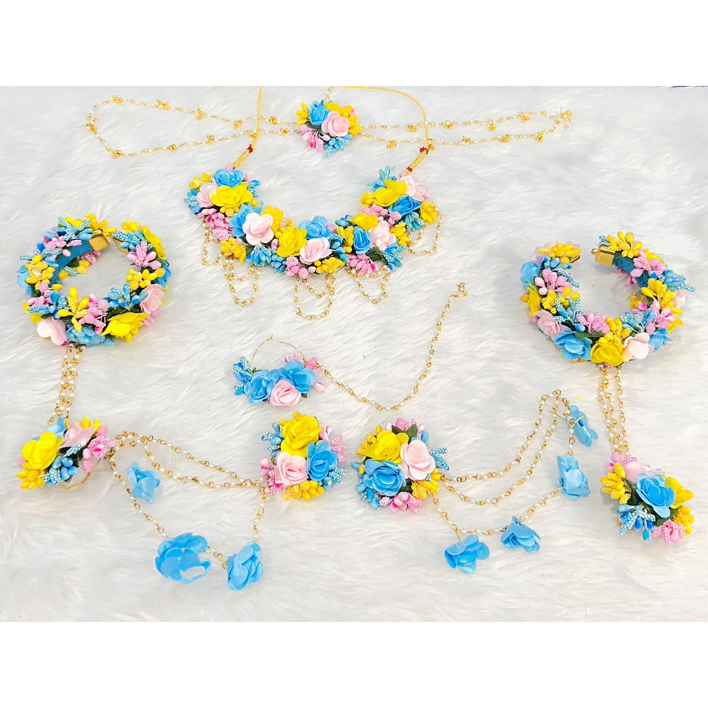 Akruti Collection Elegant Floral Jewellery Combo Set