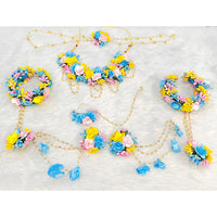 Akruti Collection Elegant Floral Jewellery Combo Set