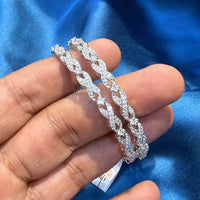 Akruti Collection Elegant Austrian Stone Bangles Set