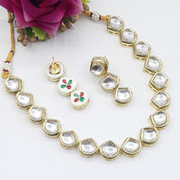 Akruti Collection Graceful Kundan Stone Elegance Necklace Set