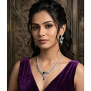 Akruti Collection Graceful American Diamond  Necklace Set