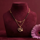 Akruti Collection Glamorous Austrian Stone Alphabet Mangalsutra 