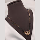 Akruti Collection Elegant Austrian Stone And Beads Black Beads Mangalsutra