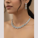Akruti Collection Graceful American Diamond Necklace Set