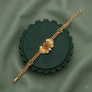 Akruti Collection Royal Pota Stone And Pearl Adjustable Bracelet