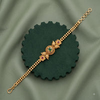 Akruti Collection Royal Pota Stone And Pearl Adjustable Bracelet