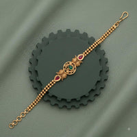 Akruti Collection Royal Pota Stone And Pearl Adjustable Bracelet