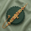 Akruti Collection Royal Pota Stone And Pearl Adjustable Bracelet