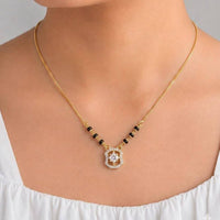 Akruti Collection Classic Austrian Stone Designer Mangalsutra