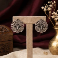 Akruti Collection Premium Look Oxidised Plated Studs Earrings