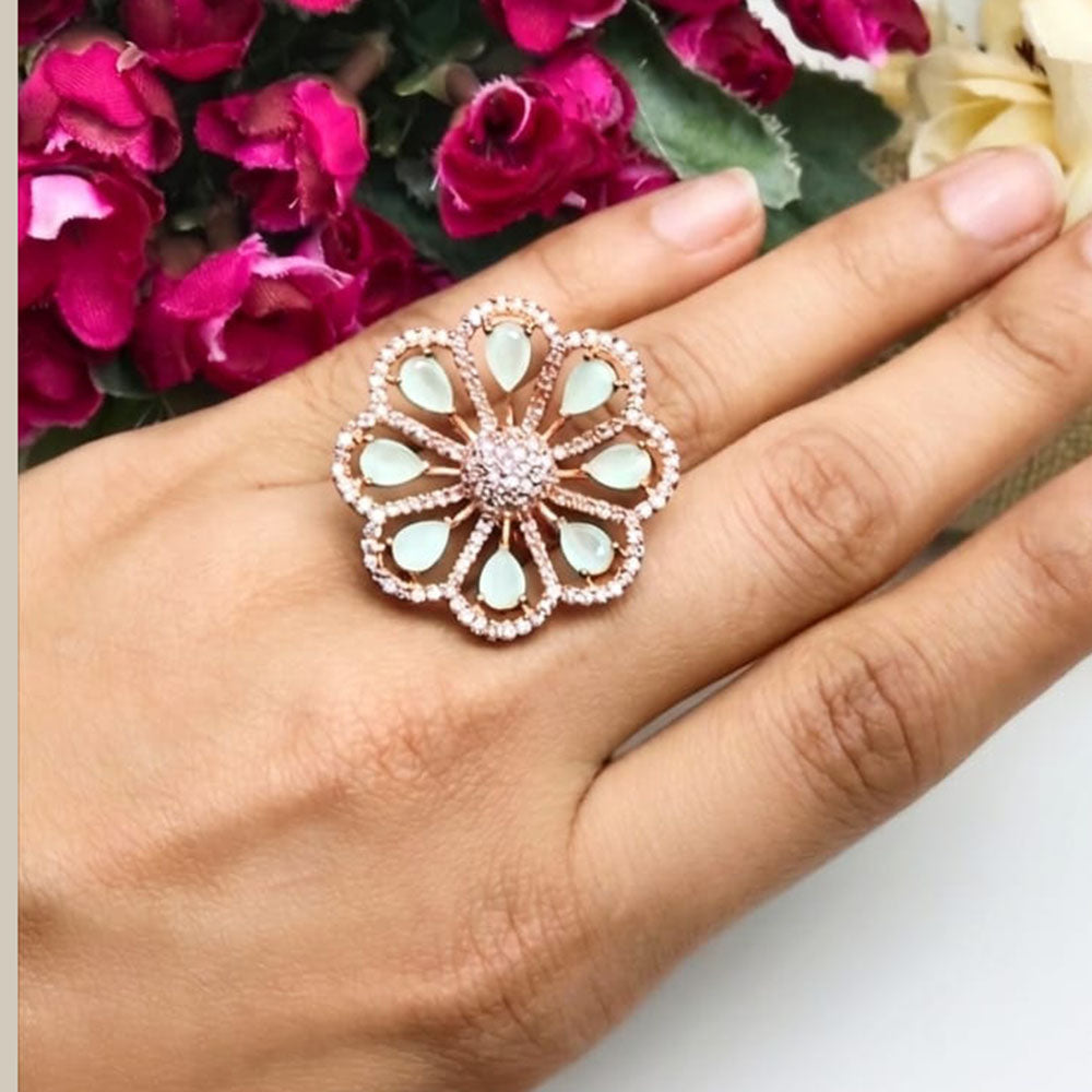 Akruti Collection Stylish American Daimond Ring 