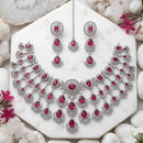 Akruti Collection Radiant Glow Modern American Daimonds Necklace Set