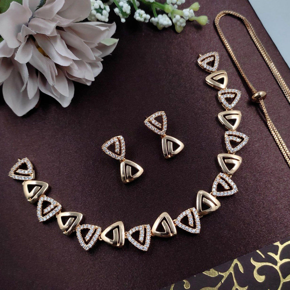 Akruti Collection Antique Finish Austrian Stone Necklace Set