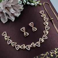 Akruti Collection Antique Finish Austrian Stone Necklace Set