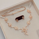 Akruti Collection Antique Finish Austrian Stone Necklace Set