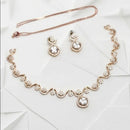 Akruti Collection Antique Finish Austrian Stone Necklace Set