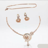 Akruti Collection Antique Finish Austrian Stone Necklace Set