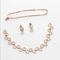 Akruti Collection Antique Finish Austrian Stone Necklace Set