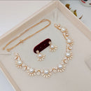 Akruti Collection Antique Finish Austrian Stone Necklace Set