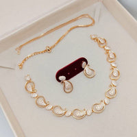 Akruti Collection Antique Finish Austrian Stone Necklace Set