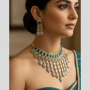 Akruti Collection Radiant Glow Modern American Daimonds Necklace Set