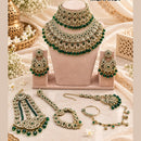 Akruti Collection Exquisite Austrian Stone And Beads Semi Bridal Necklace Set