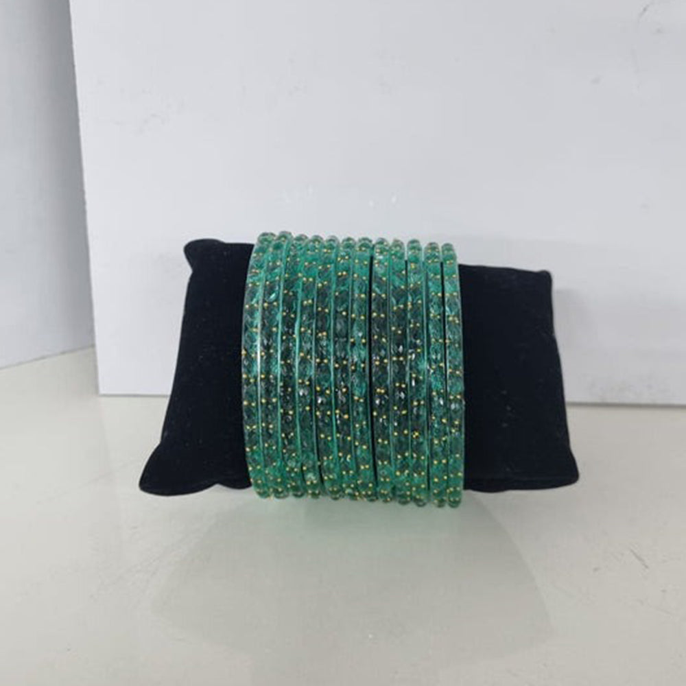Akruti Collection Graceful Raindrop Glass Bangles Set for Women