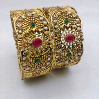 Star Bangles Gold Plated Pota Stone Bangles Set